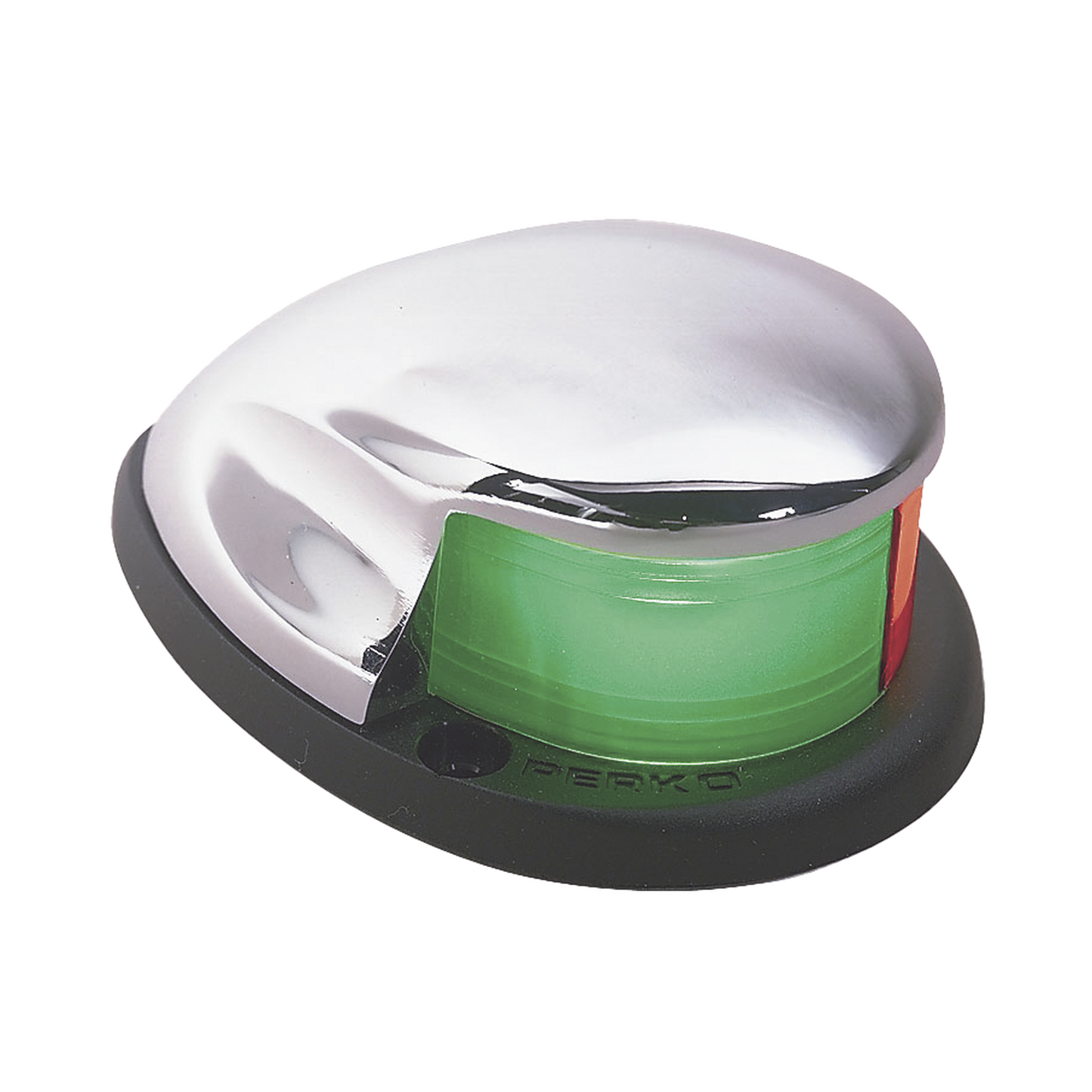 0227-DP0-CHR - Luz Bi-Color de Montaje Horizontal con Carcasa Cromada para Embarcaciones a Motor Menores de 20 Metros