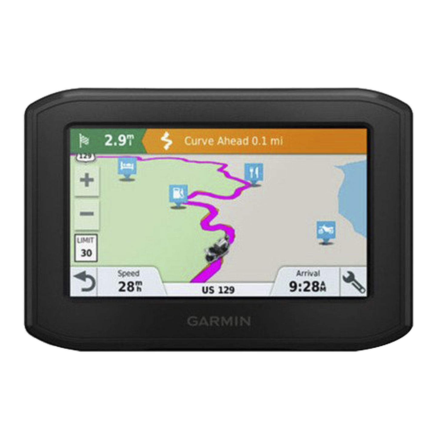 10-02019-00 - Navegador para Motocicleta Z?mo / Pantalla 4.3" Resistente / Ruteo Aventurero / Alertas para Motociclistas / Control de Música / Llamadas Manos Libres / Tráfico y Clima en Tiempo Real / Notificaciones Inteligentes / Compatible con Trip
