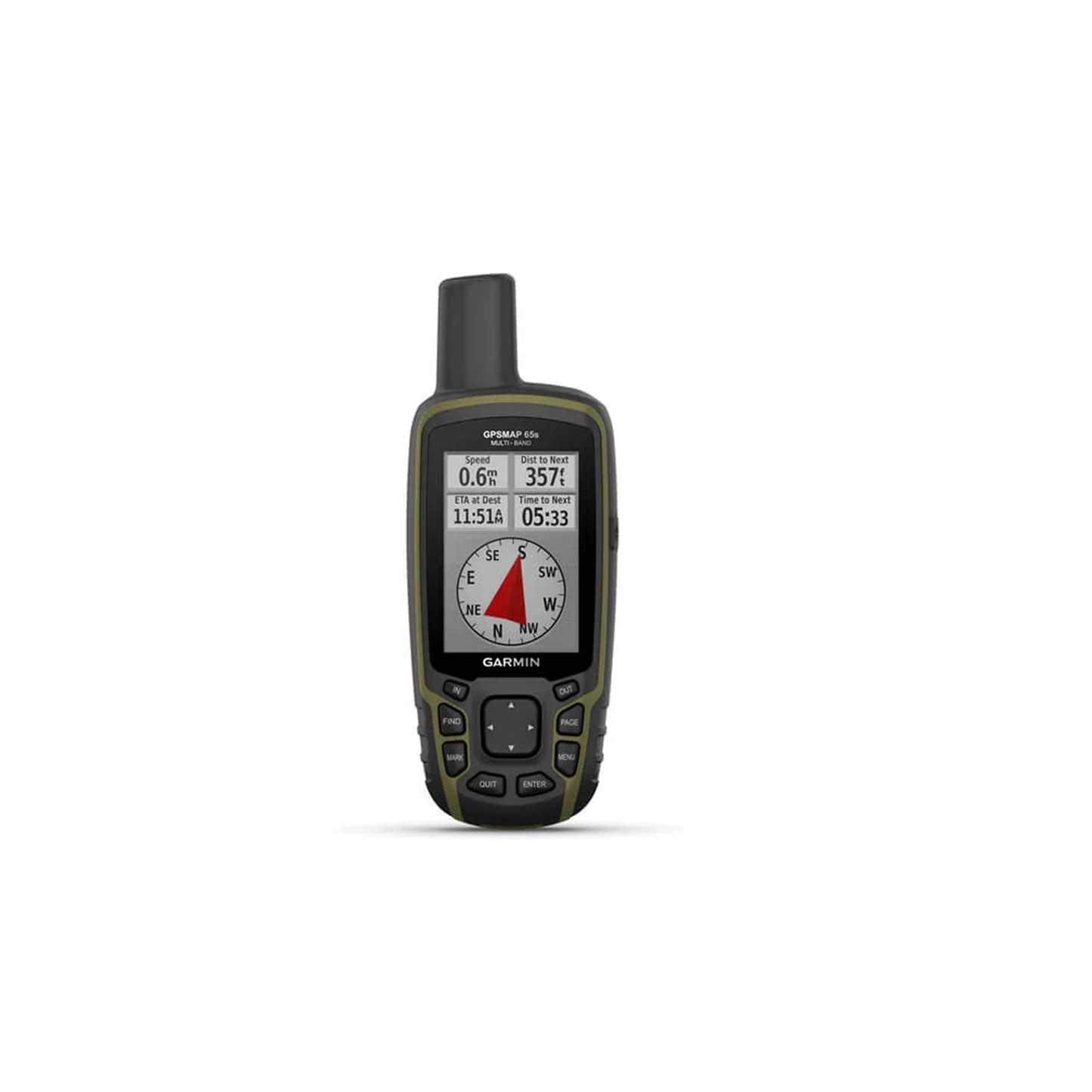 10-02451-10 - GPSMAP 65S Portátil para Actividades Outdoor / Pantalla TFT Transflectiva 2.6 Pulgadas / Resolución 160x240 Pixeles / Brújula de 3 Ejes / Altímetro Barométrico / Compatible con GPS, GLONASS, Galileo, QZSS / Memoria 16 GB