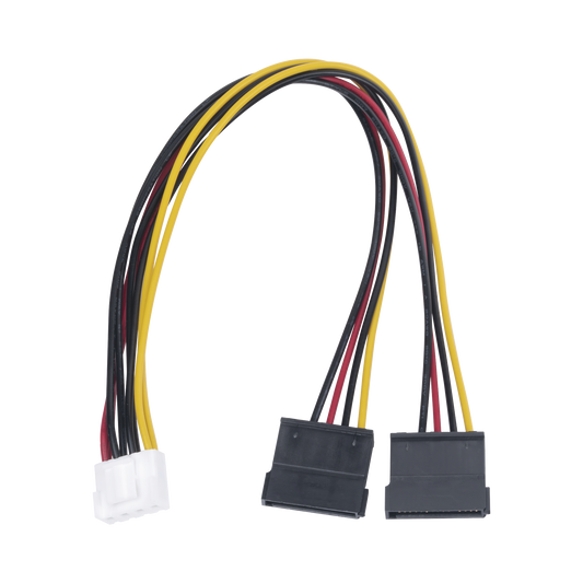 101-502-385 Cable Doble de Corriente SATA / Compatible con DVRs epcom / HIKVISION / 25 cms de Longitud