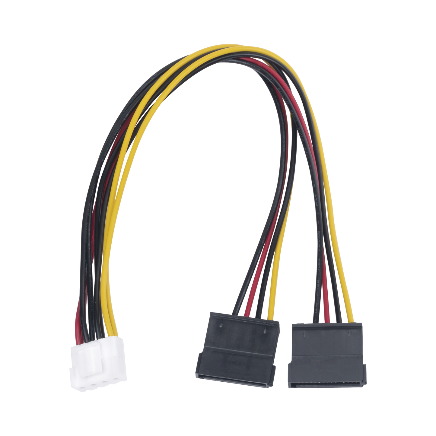 101-502-385 - Cable Doble de Corriente SATA / Compatible con DVR's epcom / HIKVISION / 25 cms de Longitud
