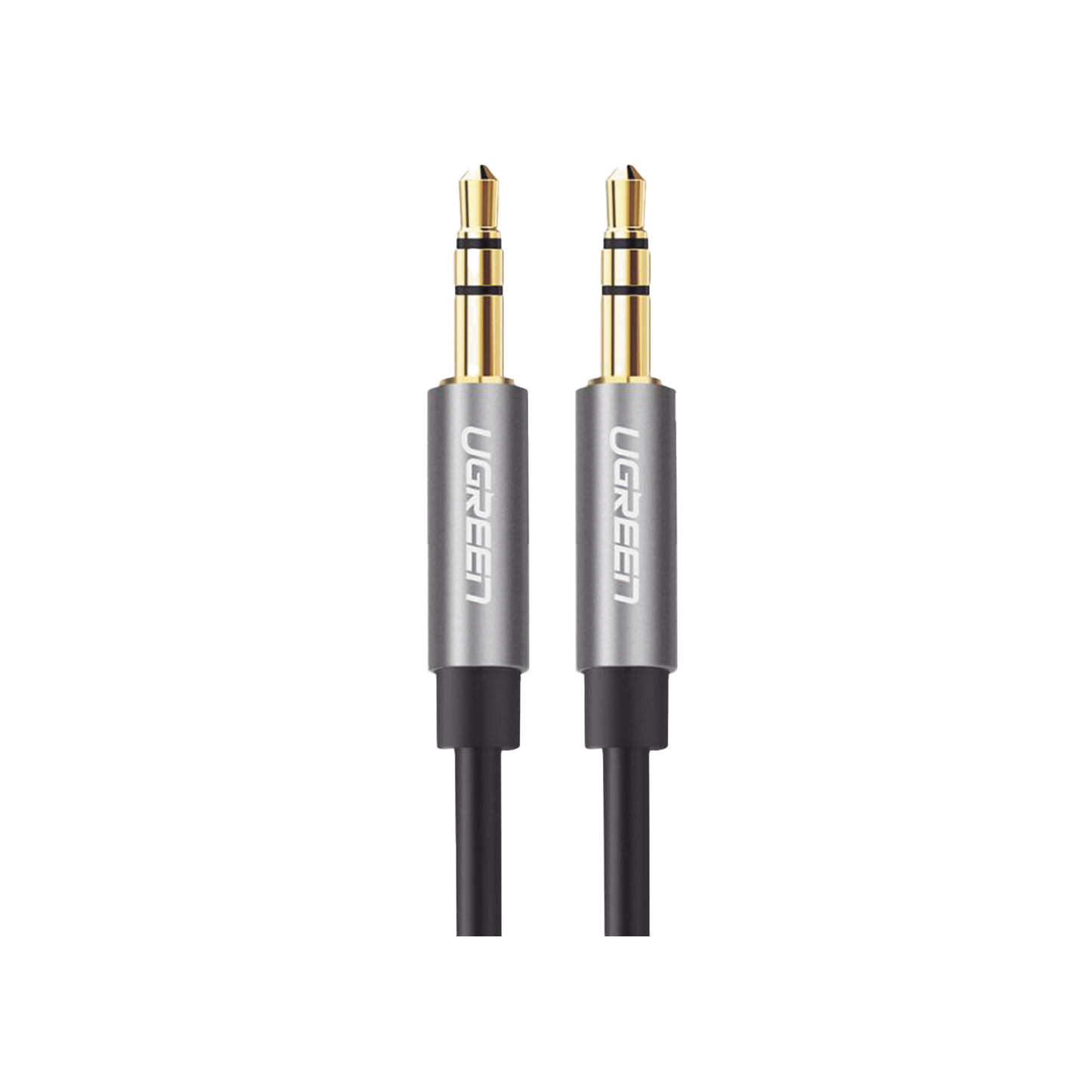 10737 - Cable Auxiliar 5 Metros / Conector 3.5mm a 3.5mm / Macho a Macho / Cubierta de TPE / Carcasa de Aluminio / Color Negro