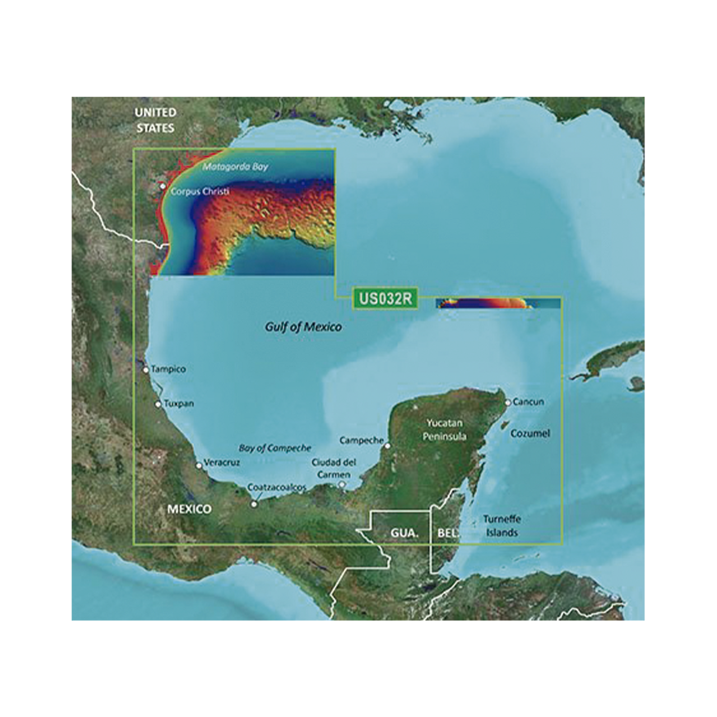 10-C0733-00 - Mapa VUS032R Sur del Golfo de México.