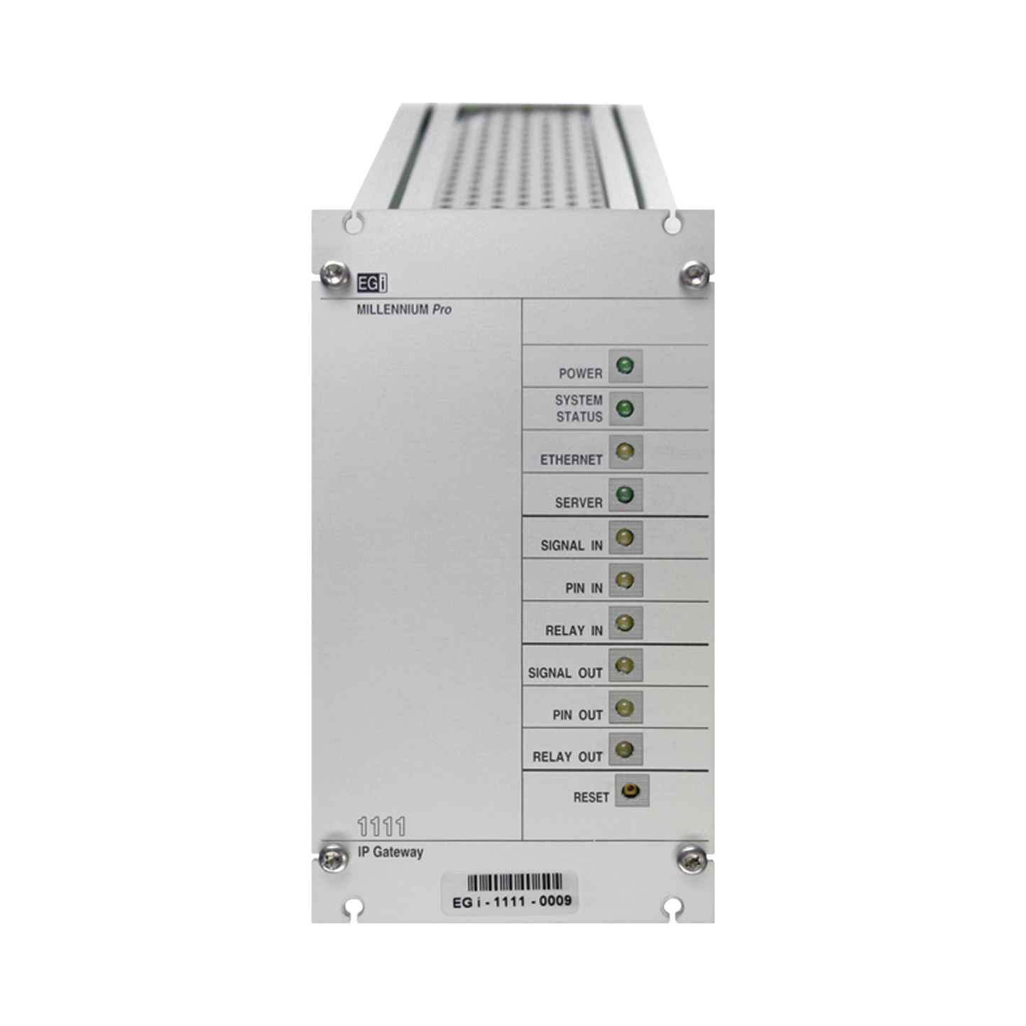 1111EGI Interfaz Millennium IP para gestión de avisos y música por redes Ethernet por Streaming