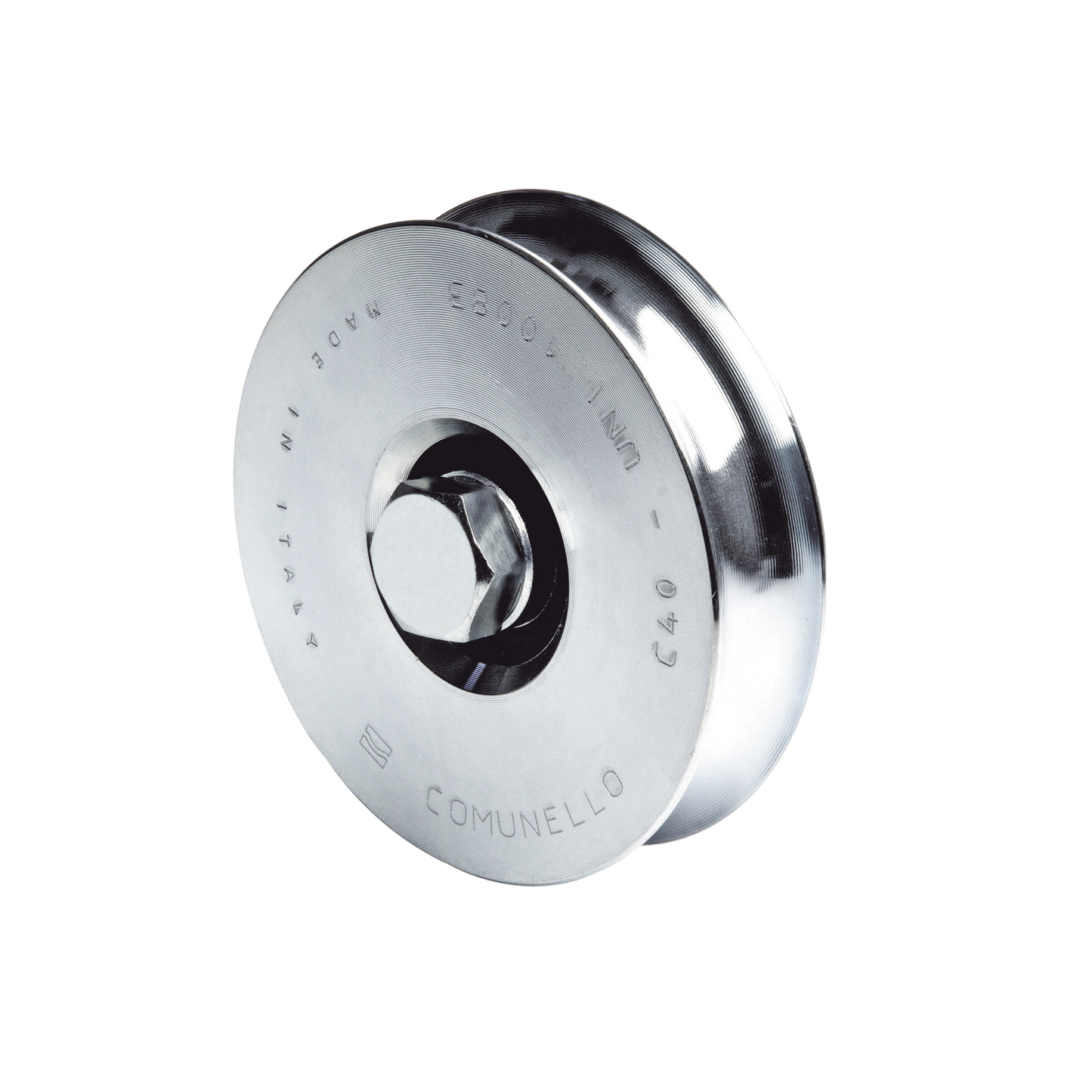 1150-4525-001 - 310 - Rueda de 8 cm SIN Soporte / Soporta hasta 200 kg / Canal Tipo "U"