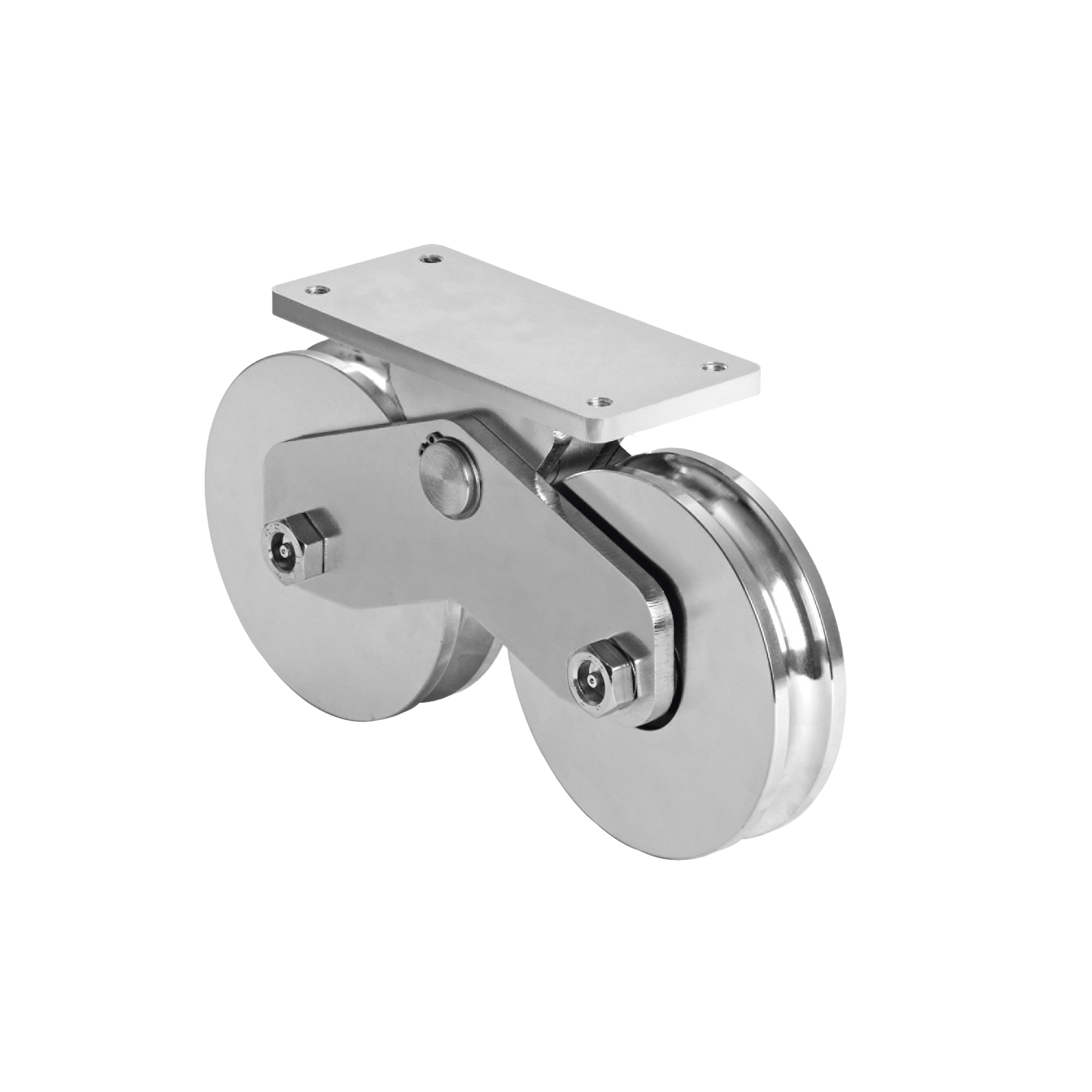 1151-5641-001 - Rueda Doble de 12 cm / Capacidad Para Puertas de hasta 1200 kg / Canal Tipo "U"