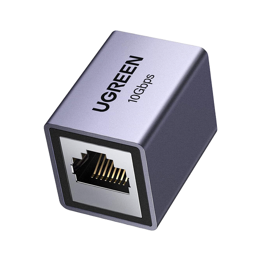 15117 Acoplador STP (Extensor de Cable Ethernet RJ45) | 10Gbps | Blindado | Compatibilidad con Cat8 Cat7 Cat6 Cat5e | Hasta 100 metros | Aleación de Aluminio