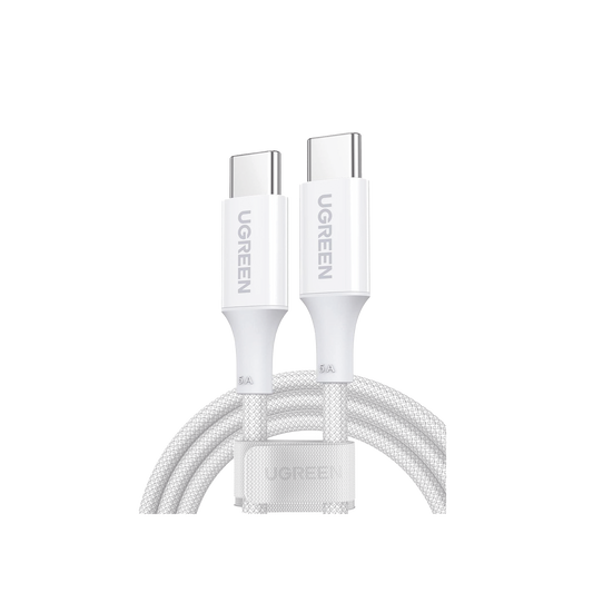 15269 Cable USB-C a USB-C | 2 Metros | Potencia de Carga 100W | 20V 5A | PD3.0 | QC4.0/3.0/2.0 | FPC | AFC | 480 Mbps | Chip E-Market | Compatible con IPhone 15 | Carcasa de Aluminio | Nylon Trenzado.