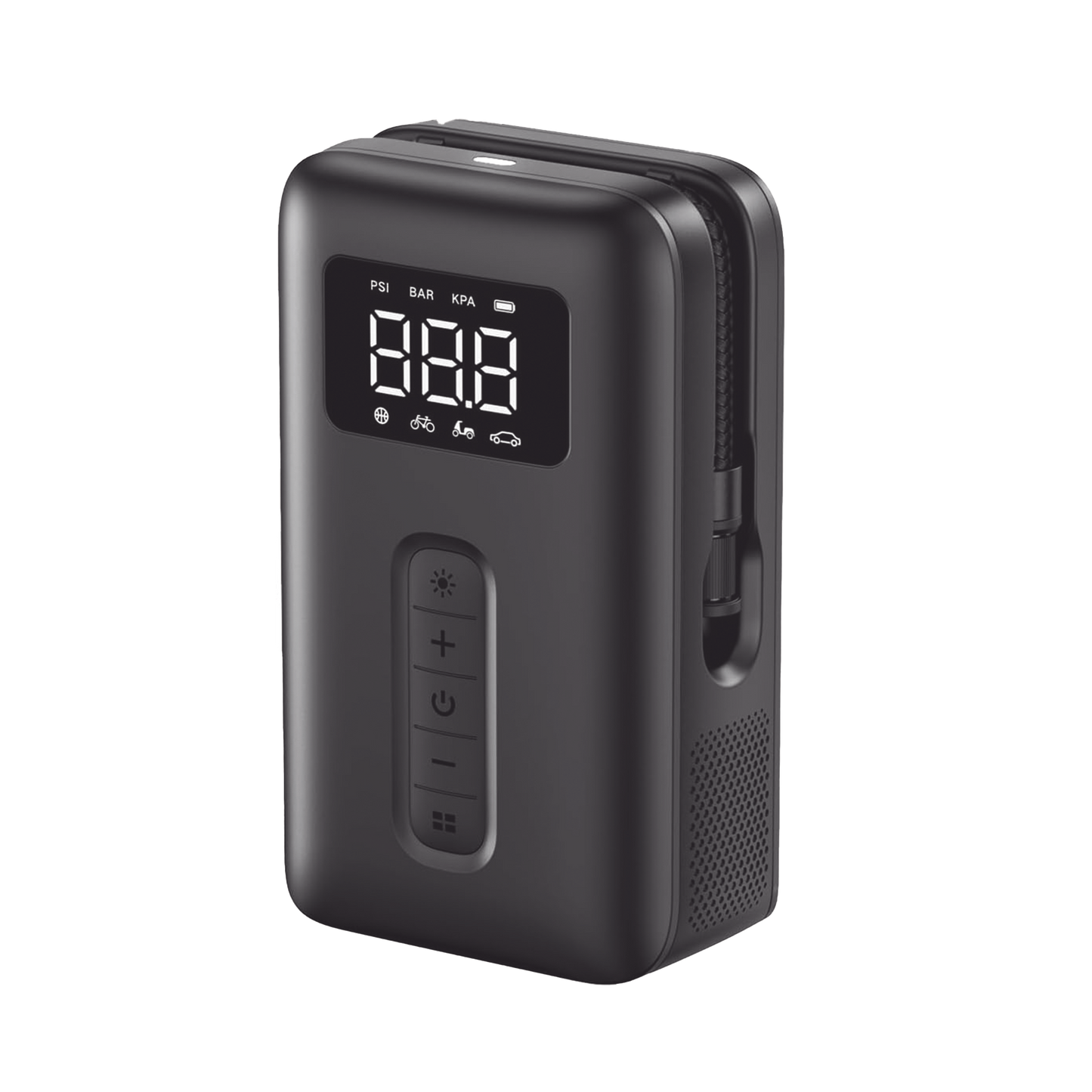 15951 - Inflador de Neumáticos | Compresor de Aire Portátil | Bomba de Aire de 150 PSI | Flujo de Aire de 15L/Min | Con Batería Integrada | Cuenta con Luz LED | Ideal para coches, bicicletas, pelotas de motocicleta.