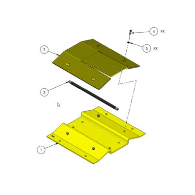 1603-168 - Adaptador de picos para barrera 1603-180 / Permite agregar hasta 4 secciones de 90 cm de picos poncha llantas a la barrera DKS 1603-180