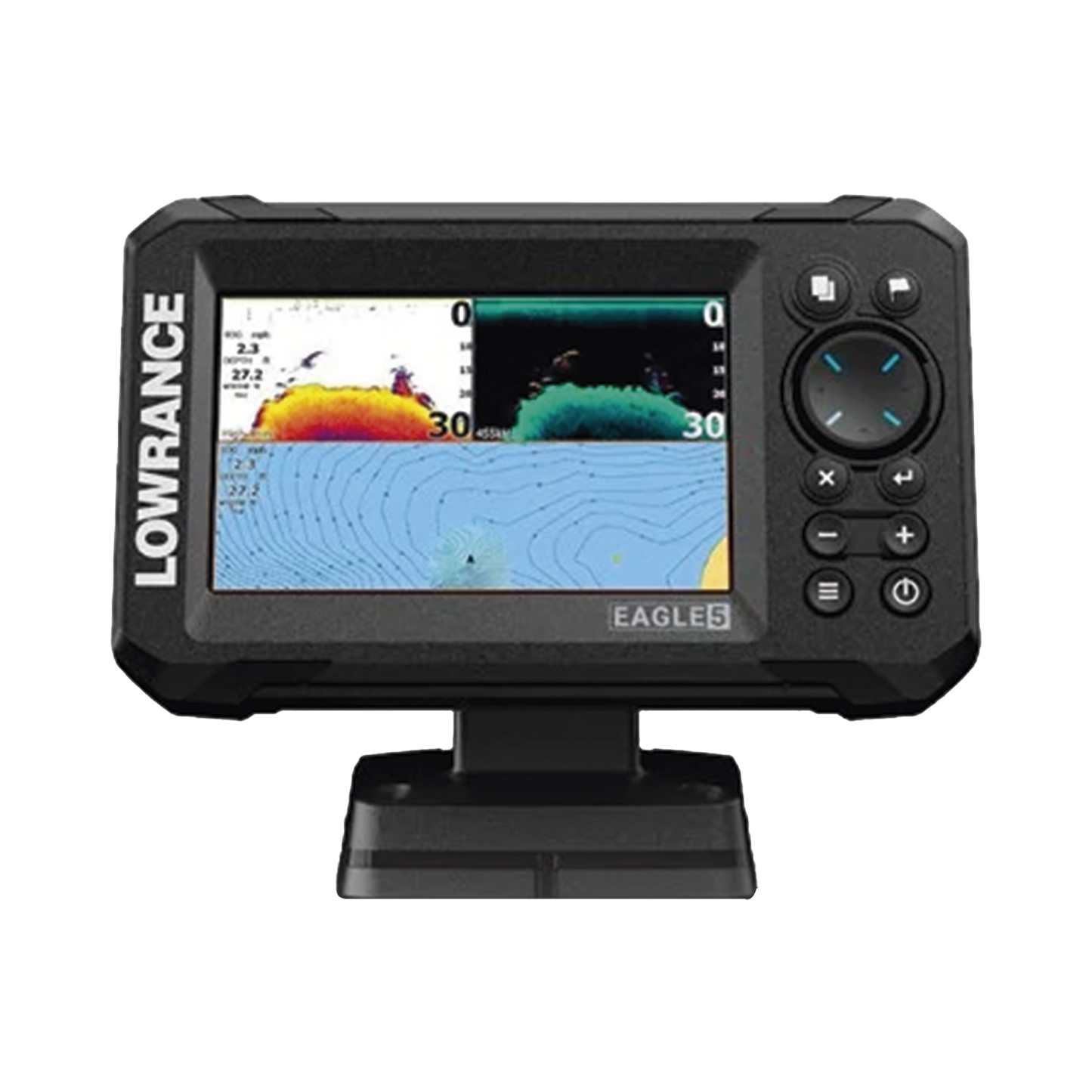 000-16310-001 - Eagle-5 ecosonda en pantalla horizontal IPS de 5 pulgadas, incluye transductor skimmer 50/200 kHz