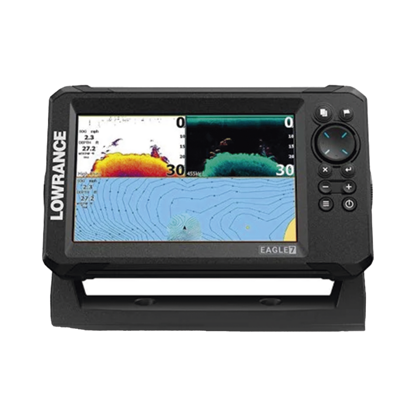 000-16311-001 - Eagle-7 ecosonda en pantalla horizontal IPS de 7 pulgadas, incluye transductor skimmer 50/200 kHz