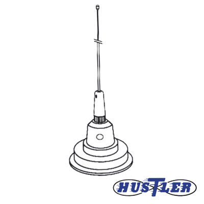 1C-100W - Antena Móvil en Color Blanco para Rango de Frecuencia de Banda Civil (CB) 26.960 - 27.400 MHz.
