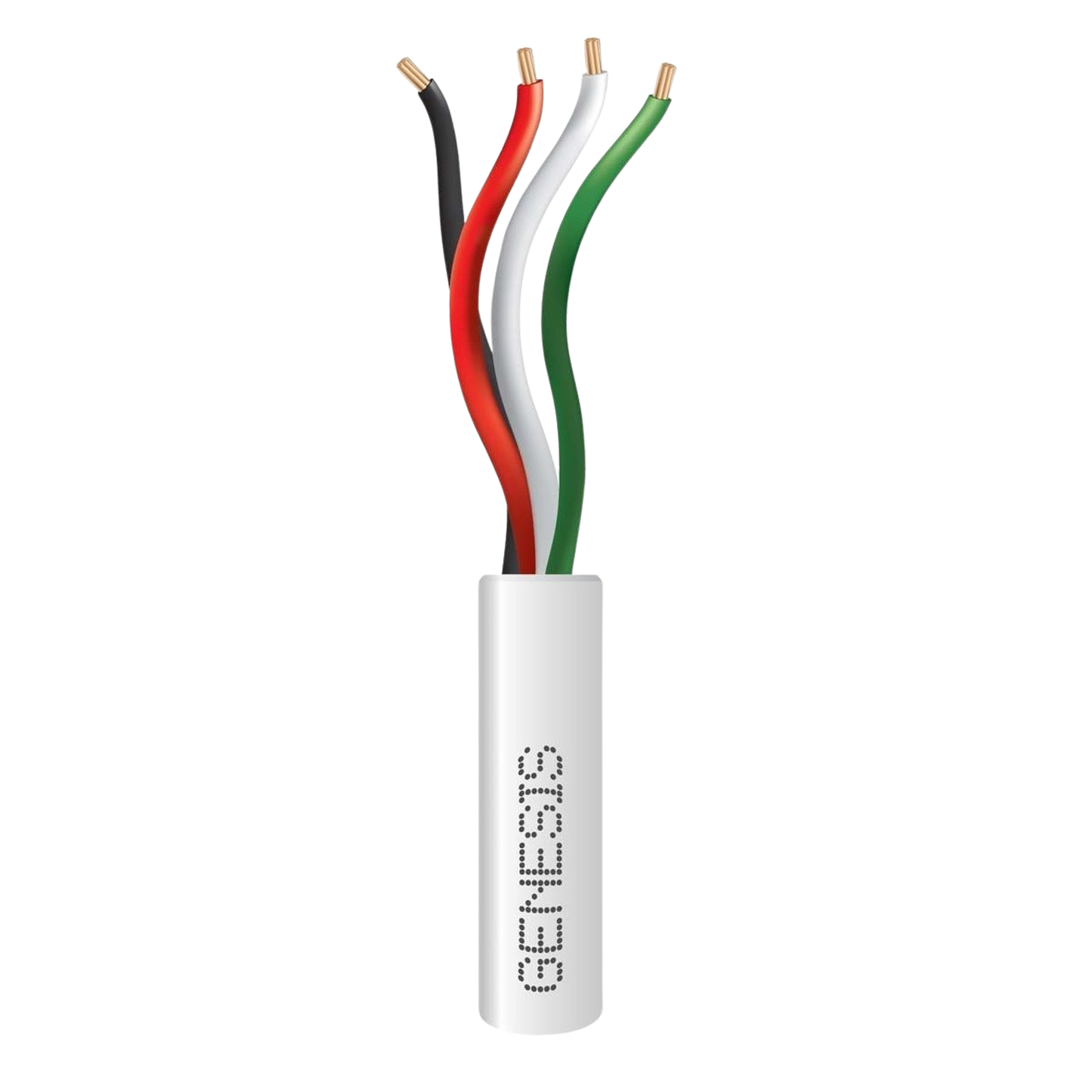 2104-1101/1000 Bobina de 305 Metros / Cable de Cobre / 4 x 22 AWG / Riser / Para Interior / Color Blanco / Para Aplicaciones de Alarmas de Intrusión y Automatización