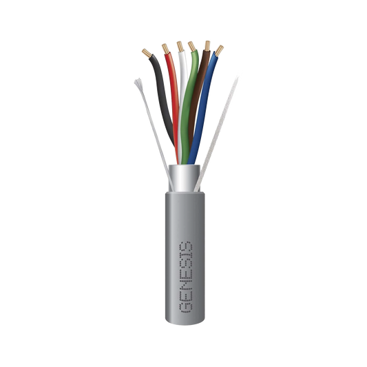 2206-1109/1000 Bobina de 305 Metros de Cable / 6 x 22 AWG Blindado / Color Gris / Para Aplicaciones de Audio, Seguridad y Control