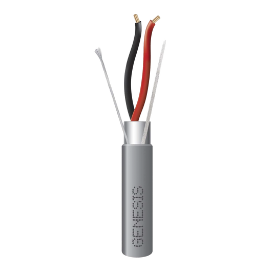 2214-1109/1000 Bobina de 305 Metros / Cable 2 x 18 AWG / Color Gris / Blindado / Riser / Aplicaciones de Audio Control de Acceso y Automatización