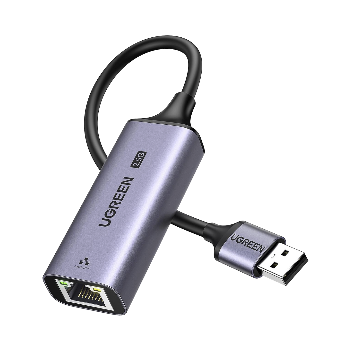 25051 Adaptador USB-A 3.0 a Ethernet 2.5G | Chip de Última Generación RTL8156BG | Indicadores Led | Caja de Aluminio | Diseño Reforzado | Compacto y Portátil | Compatible con Laptop /PC/NAS/Enrutador/Switch de Ethernet, etc.