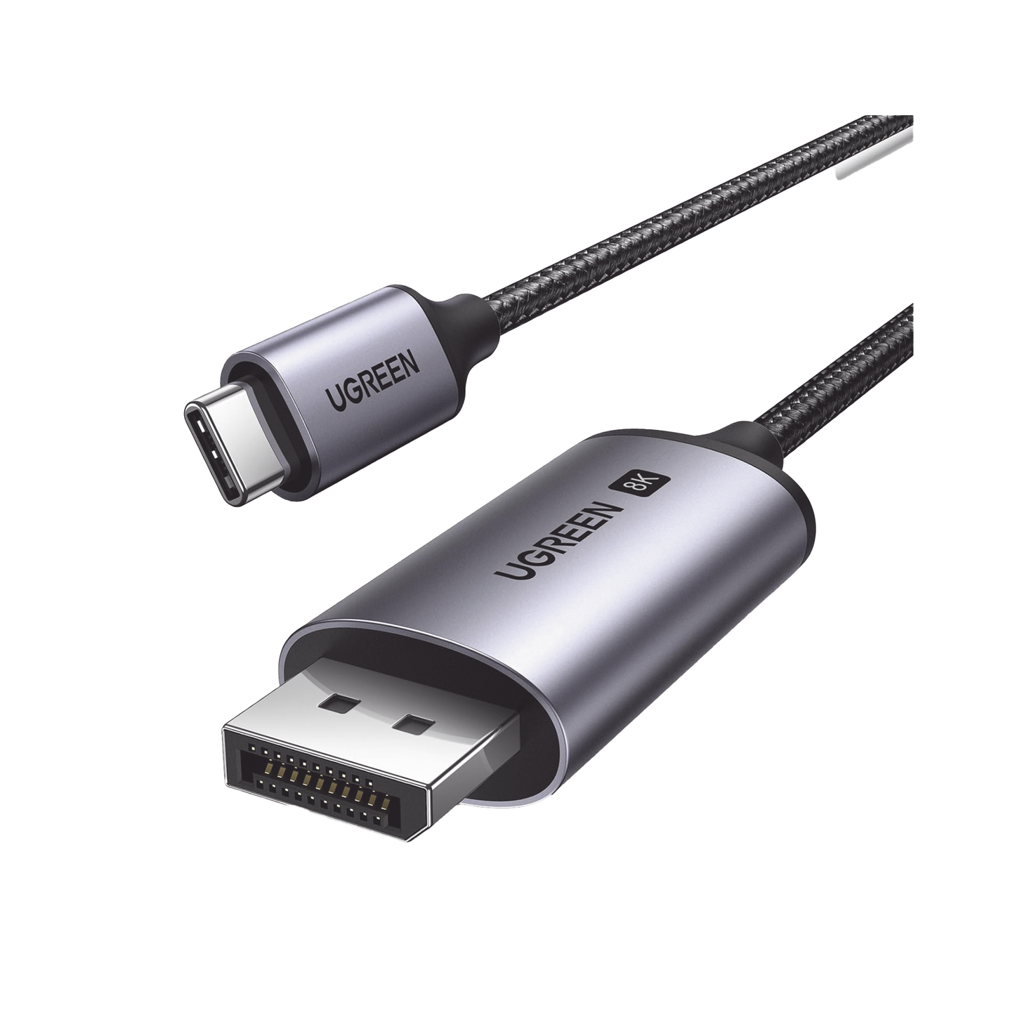25839 - Cable USB-C a DP 1.4 | 3 Metros (9.84 Pies) | Compatible con Thunderbolt 3 & 4 | 8K@60Hz | 4K@240Hz | HDR10+ | eARC | DTS | 3D | ALLM | VRR | | FreeSync G-Sync | Caja de Aluminio | Nylon Trenzado | Conector Niquelado | Blindaje Multicapa