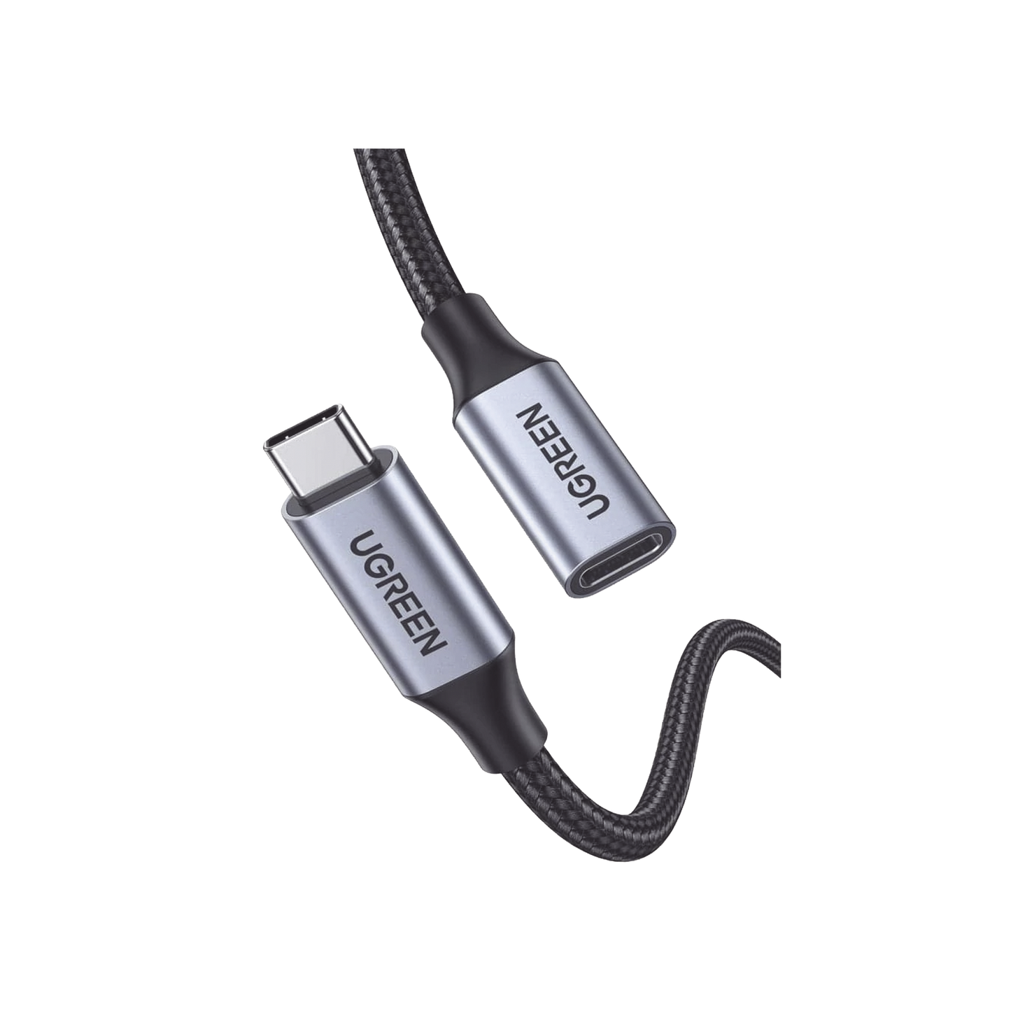 30205 - Cable USB-C Macho a USB-C Hembra | 1metro | USB-C 3.1 Gen 2 | Compatible con Thunderbolt 3 | Carcasa de Aluminio | Nylon Trenzado | Transferencia de Datos 10 Gbps | Soporta hasta 100W para Carga Rápida.