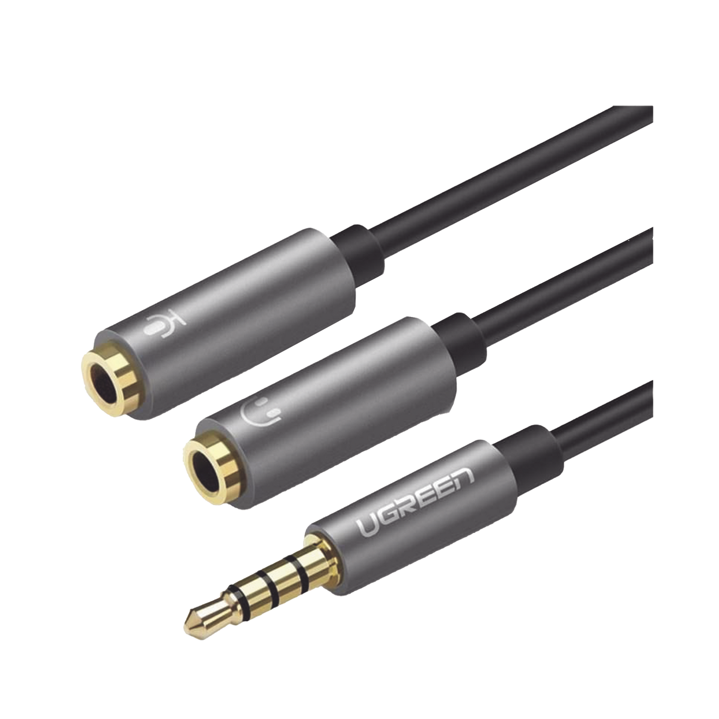 30619 - Cable Divisor en Y / De 3.5 mm Macho a Dos Salidas de 3.5 mm Hembra / CTIA, TRS / Núcleo de Cobre / TPE / Longitud 20 cm / Ideal para Separar el Micrófono de los Auriculares
