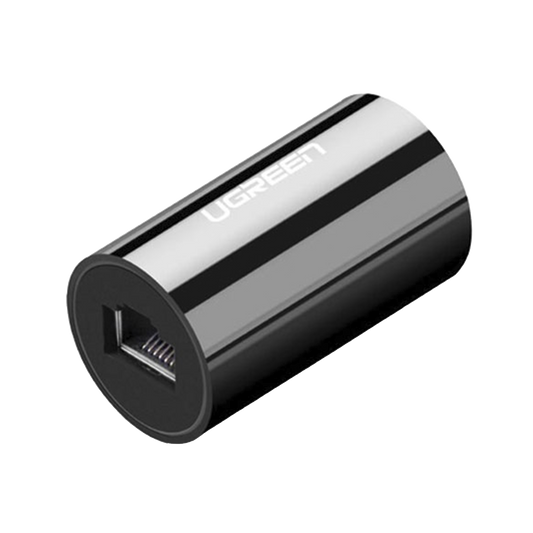 30837 Acoplador y Protector (Extensor de Cable Ethernet RJ45) | 1000Mbps | Compatibilidad con Cat7/Cat6/ Cat5e | Compatible con POE | Ignífugo | ABS | Color Negro