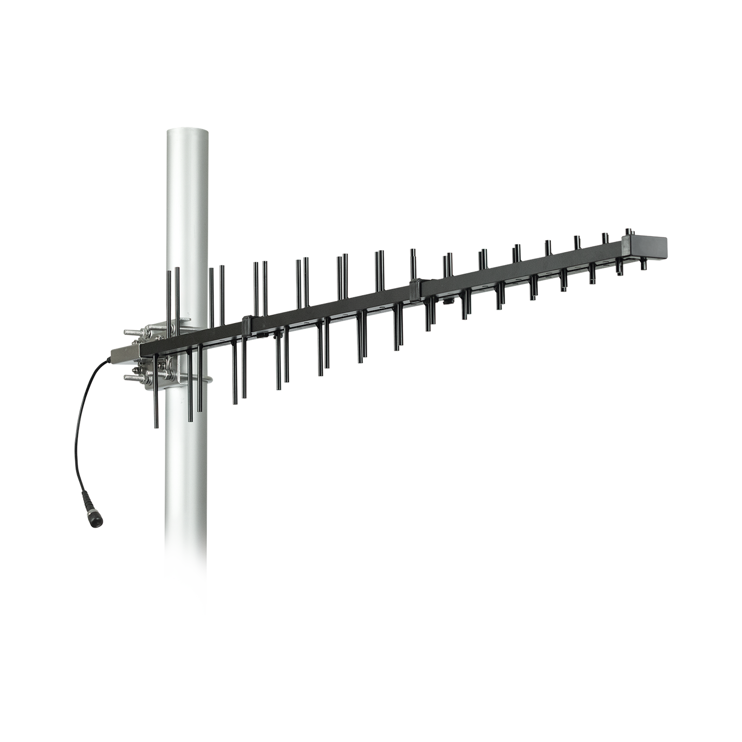 311-228 - Antena LPDA de Alta Ganancia/ ESPECIAL PARA AMPLIFICADORES DE UNA A CINCO BANDAS DE FRECUENCIA/ 698-2700 MHz/ 12.15 dBi de Ganancia.