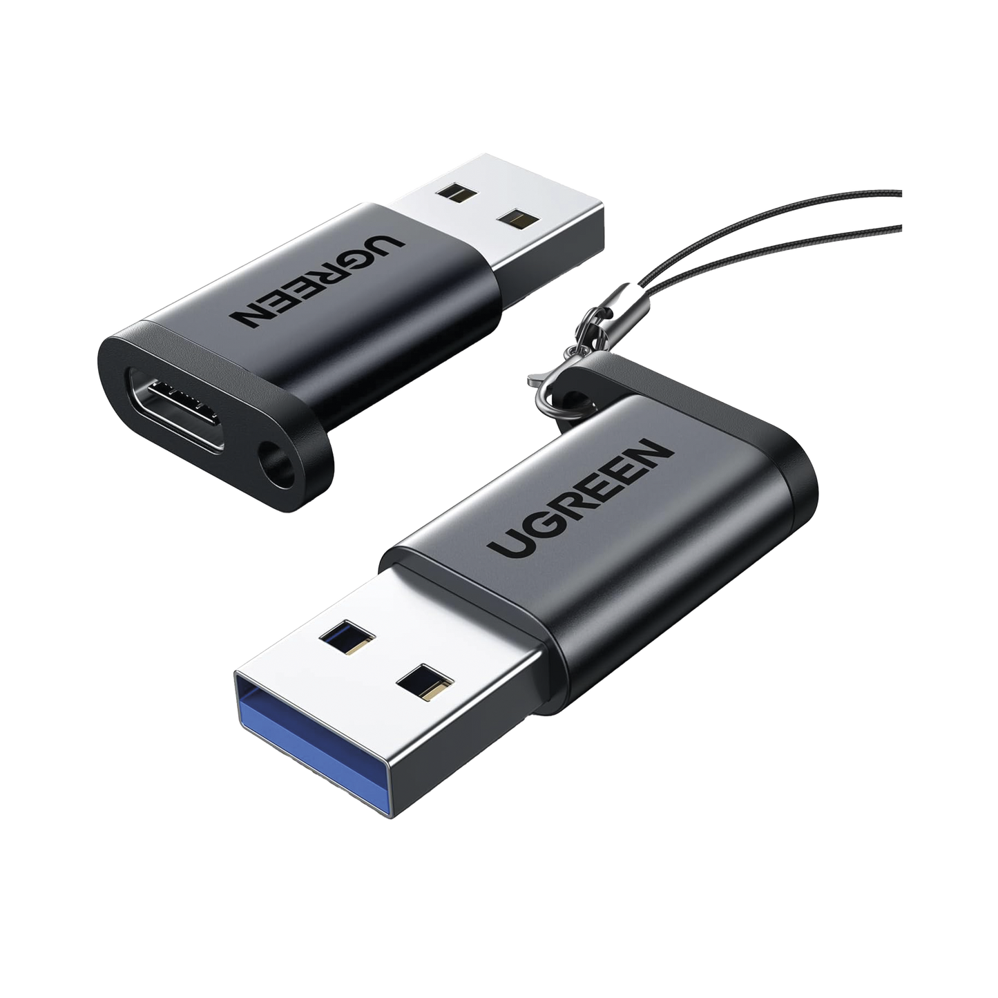 35000 Adaptador USB 3.1 Tipo C a USB-A 3.0 |Carga y Sincronización de Datos | Admite Corriente de 3A | Transferencia de hasta 5 Gbps | Amplia Compatibilidad | Chip VL160 | Caja de Aluminio | Color Negro.