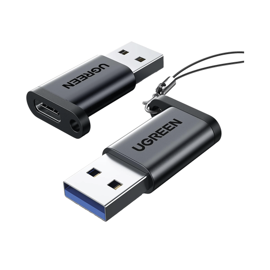 35000 Adaptador USB 3.1 Tipo C a USB-A 3.0 |Carga y Sincronización de Datos | Admite Corriente de 3A | Transferencia de hasta 5 Gbps | Amplia Compatibilidad | Chip VL160 | Caja de Aluminio | Color Negro.