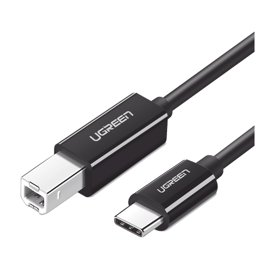 50446 Cable de Impresora o escáner USB-C | 1m (6 pies) | USB Tipo C a USB 2.0 Tipo B | Soporta Thunderbolt 3 | Alta velocidad | DAC | Compatible con Brother HP, Canon, Lexmark, Epson, Dell, Xerox, Samsung, etc.