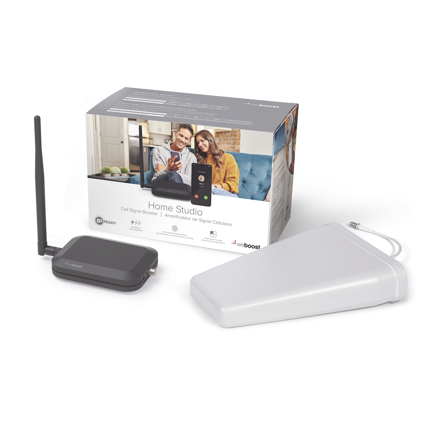 530-166 - KIT de Amplificador de Señal Celular Home Studio/ Datos 2G, 3G, 4G / Llamadas / Mejora la señal para cubrir 60 m² como una habitación, casa pequeña o departamento.