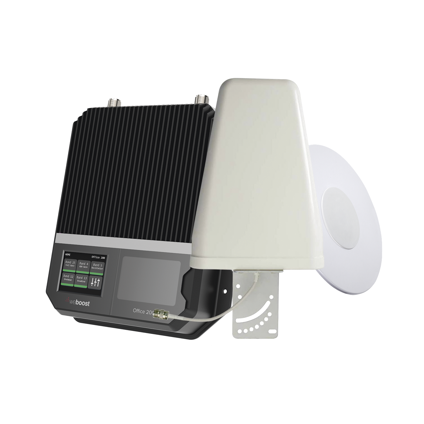 535-047 - KIT Amplificador de señal celular 4G LTE, 3G y VOZ con antena direccional. Especial para cubrir áreas de hasta 1600 Metros Cuadrados por ser de grado comercial e industrial. Soporta múltiples operadores, tecnologías y usuarios.