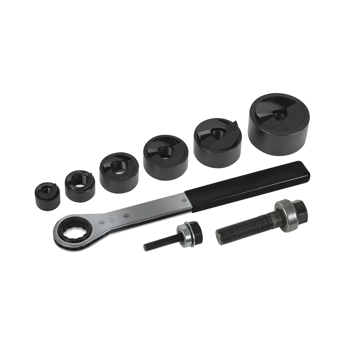 53732SEN - Juego de 6 Sacabocados de 1/2 a 2 Pulgadas (12.7 a 50.8 mm). con Estuche