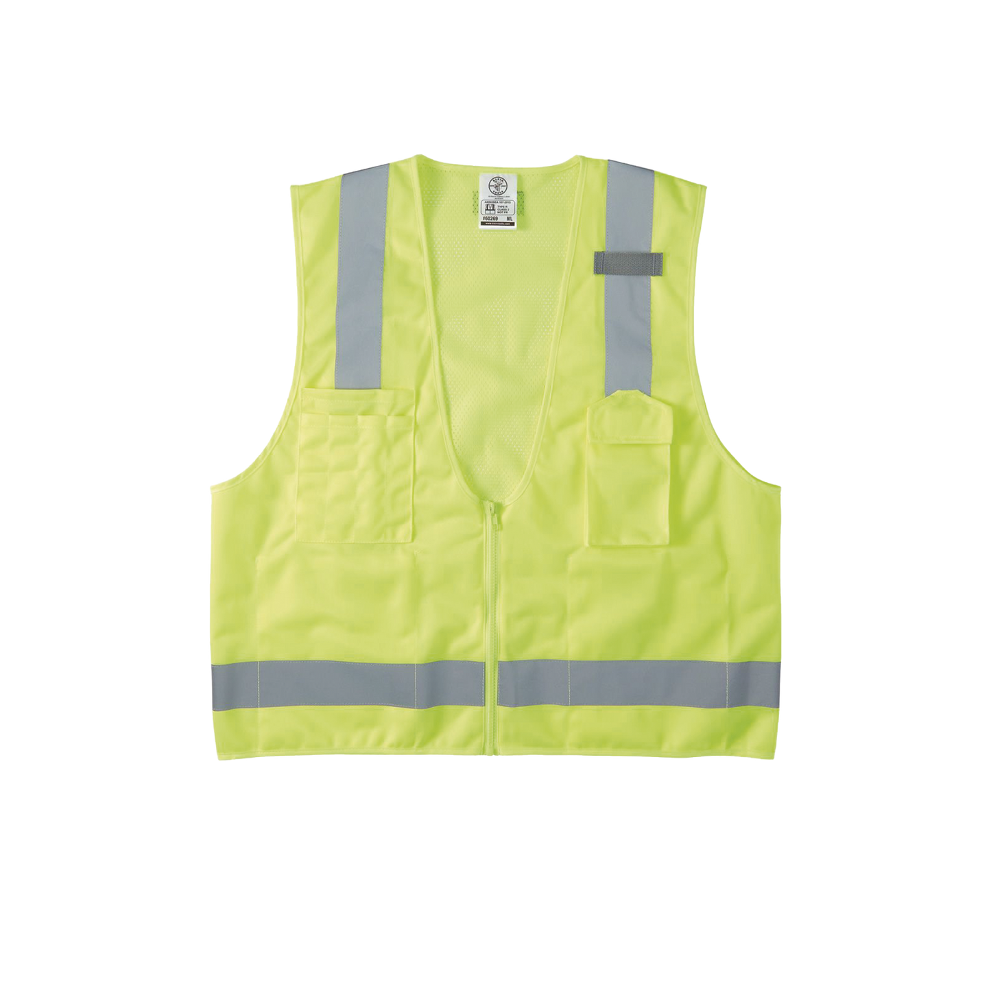60269 - Chaleco de seguridad reflectante de alta visibilidad, mediano/grande. Con múltiples bolsillos de diferente capacidad