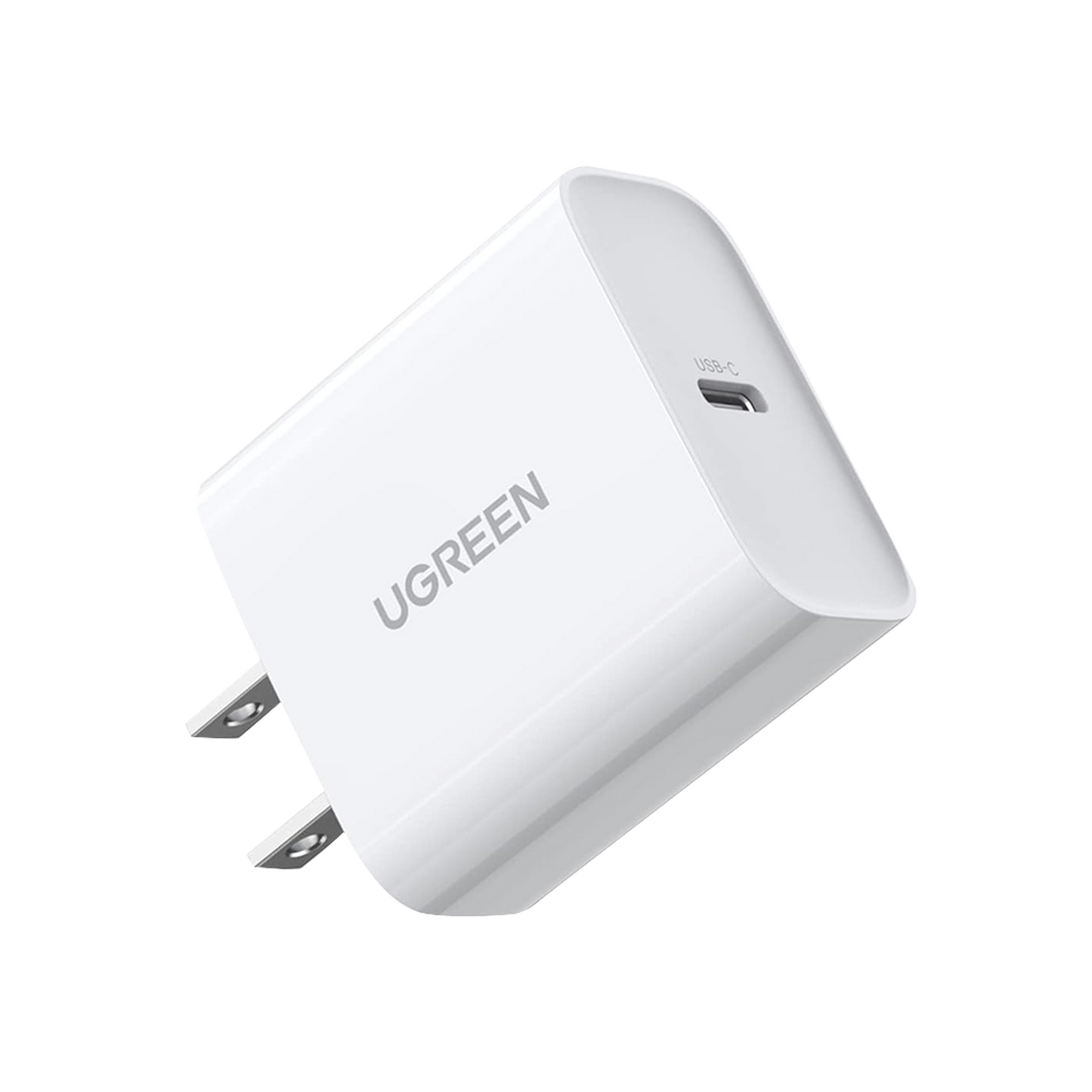 60449B - Cargador USB-C de 20W | 1 USB-C de Carga Rápida | QC4.0+ | PD3.0 | PPS | BC1.2| Carga Inteligente | Chip PWM | Múltiple Protección | Mayor Eficiencia Energética | Tamaño Compacto | Carcasa Ignifuga | Color Blanco.