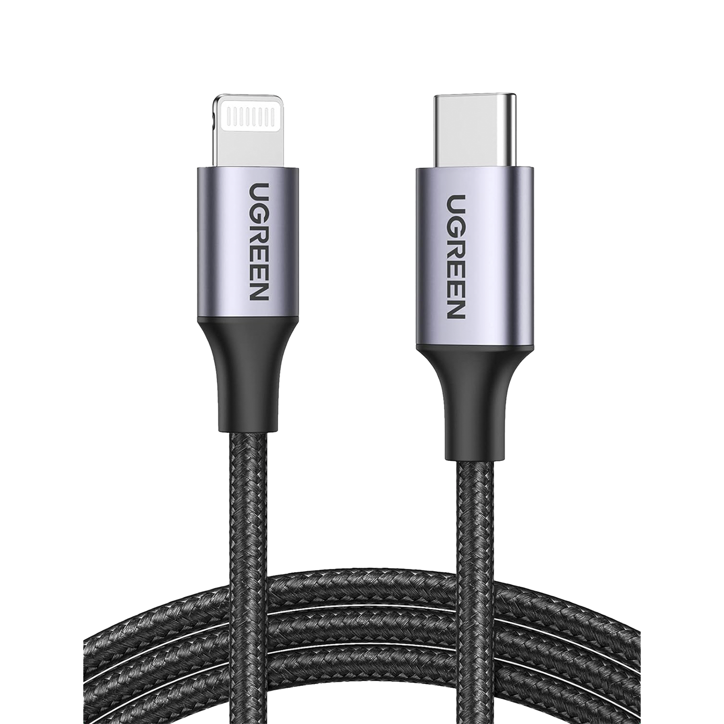 60761 - Cable USB-C a Lightning | 2 Metros (6.56 Pies) | Certificado MFi | Carga R�pida 60W | 480 Mbps | Conector C94 | Adecuado para iPhone, iPad y iPod | Protecci�n Integrada | Caja de Aluminio | Nylon Trenzado | Color Negro