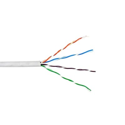 6360-1101/1000 Bobina de Cable de 305 Metros UTP Cat6 Riser / Color Blanco / UL, CMR, Probado a 350 Mhz / Para Aplicaciones de CCTV, Redes de datos, IP megapixel, Control RS485
