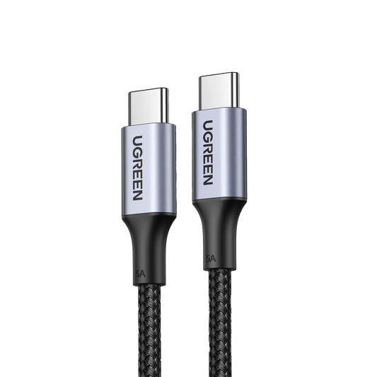 70429 Cable USB-C a USB-C | 2 Metros | Carga Rápida de hasta 100W | Transferencia de datos 480 Mbps | PD3.0 | QC4.0/3.0/2.0 | FPC | AFC | Protección Integrada| Caja de Aluminio | Nylon Trenzado | Amplia Compatibilidad | Color Negro.