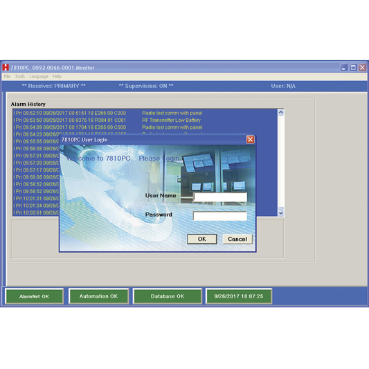 7810PC-AM Software de Recepcion de Eventos de Alarma por IP o 3G/4G No requiere IP Publica Fija o Servicios de Nombres de Dominio DDNS