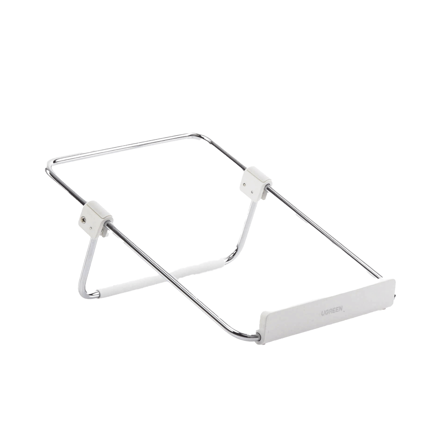 Soporte para Laptop / Plegable / Ajustable de 87 a 131 mm / Amplia compatibilidad 11-16 / Capacidad de carga 20 KG / Antideslizante / Ultra Ligero / Metal / ABS / Silicona / Color Plata
