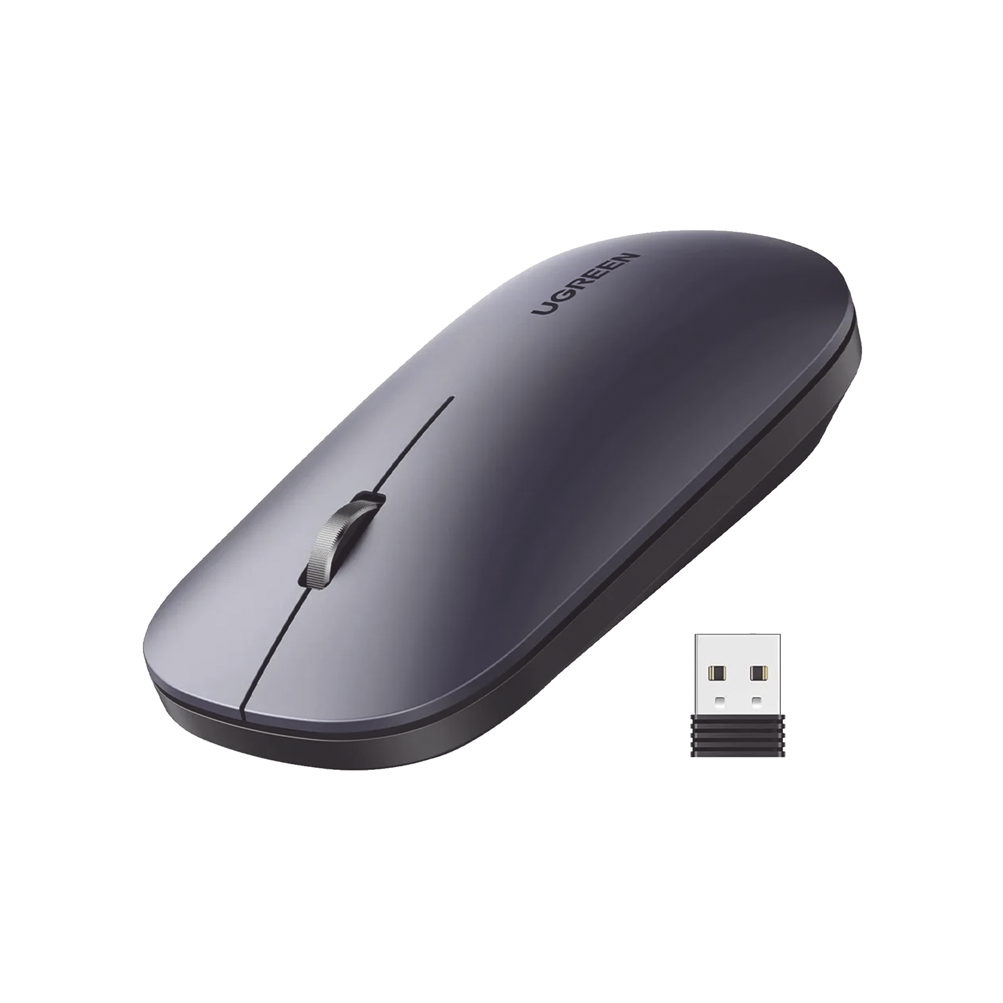 90372 - Mouse inalámbrico 2.4 GHz | Ultra Delgado y Silencioso | DPI 1000/1600/2000/4000 (Ajustable) | Alcance 10m | Scroll de Aluminio | Adaptable a diferentes superficies | Diseño suave al tacto | Contiene Receptor USB | Color Negro.