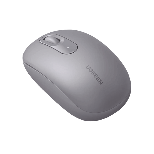 90669 Mouse Inalámbrico 2.4G 800/1200/1600/2400 DPI / Función de 3 botones / Alcance 10m / Silencioso / Ergonómico / Anti-caída y Anti-interferencias / Color Gris / Batería Alcalina AA (incluida).