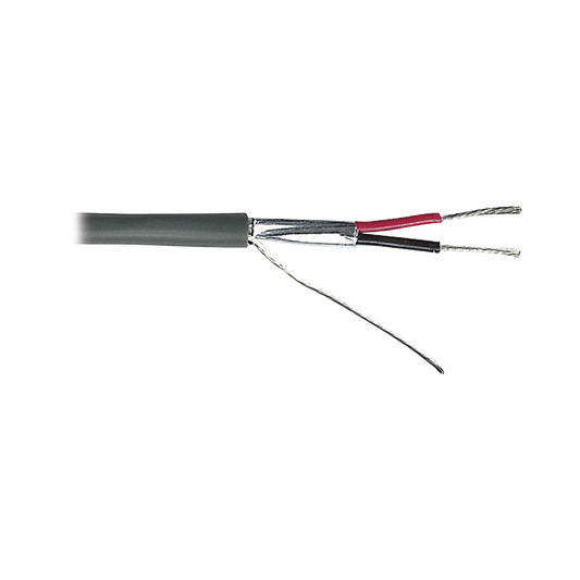 9222 Cable 2 x 18 AWG / Blindado / 305 Metros / Riser / UL / Color Gris / Hecho en México