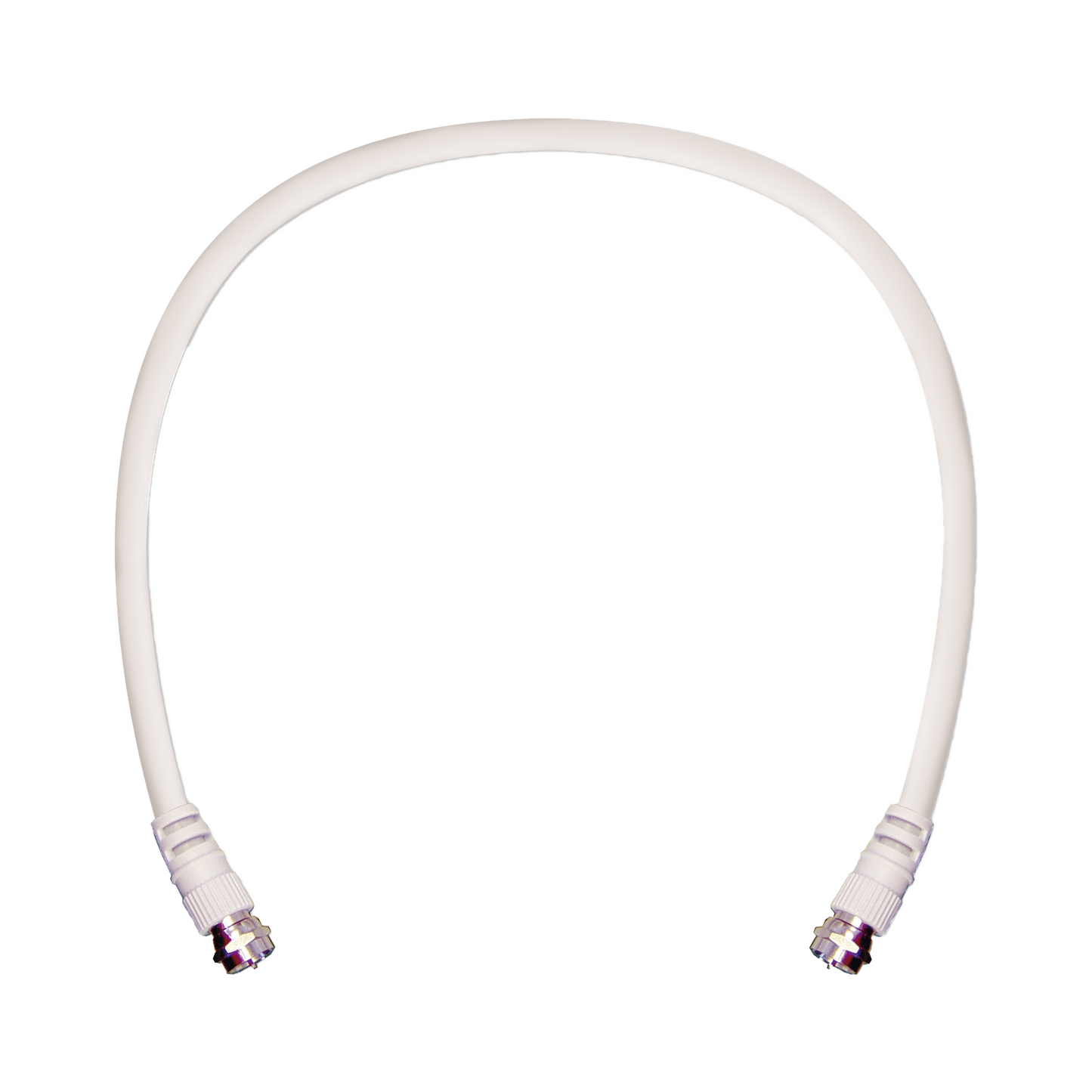 950-602 - Jumper Coaxial con Cable Tipo RG-6 en Color Blanco de 60.96 Cent�metros (24 Pulgadas) de Longitud y Conectores F Macho en Ambos Extremos. 75 Ohm de Impedancia.