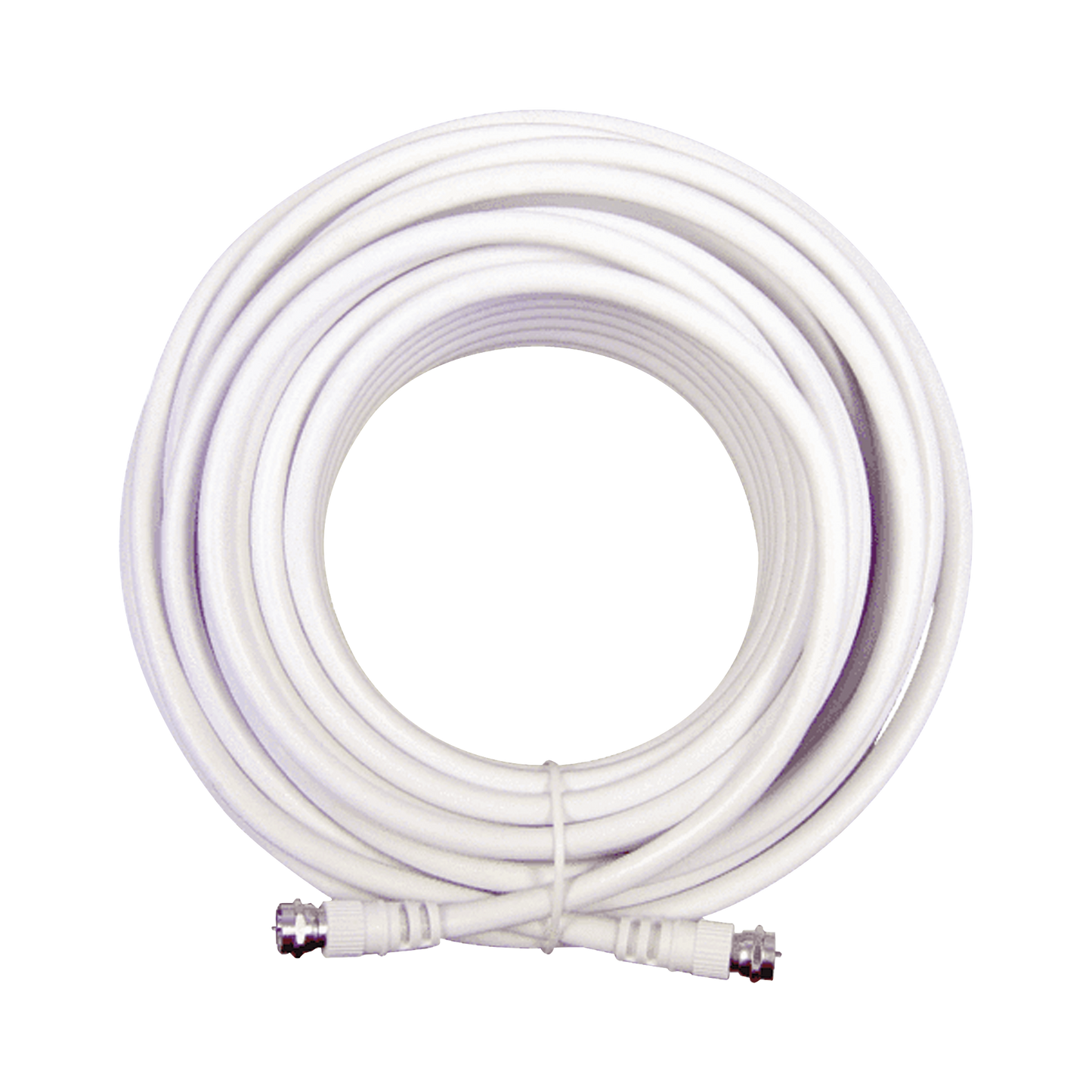 950-650 Jumper Coaxial con Cable Tipo RG-6 en Color Blanco de 15.24 Metros de Longitud y Conectores F Macho en Ambos Extremos. 75 Ohm de Impedancia.