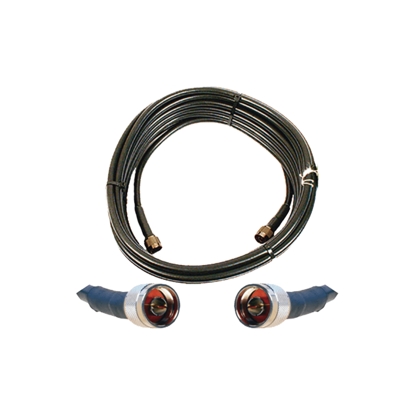 952-350 - Jumper Coaxial de 50 Ohm con Cable Wilson-400 | Conector N Macho en los Extremos | 15.24 Metros (50 Pies) de Longitud.