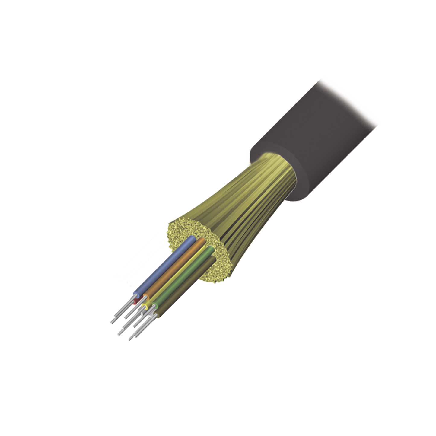 9GD5H006D-T501M - Cable de Fibra �ptica de 6 Hilos, Interior/Exterior, Tight Buffer, No Conductiva (Diel�ctrica), LS0H, Multimodo OM4 50/125 Optimizada, 1 Metro (3.28 Pies)