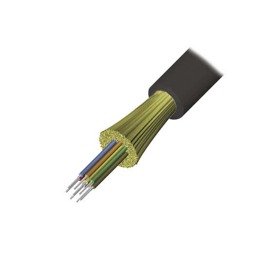9GD8P004C-E201A Cable de Fibra Óptica de 4 hilos, Interior/Exterior, Tight Buffer, No Conductiva (Dielectrica), Plenum, Monomodo OS2, 1 Metro