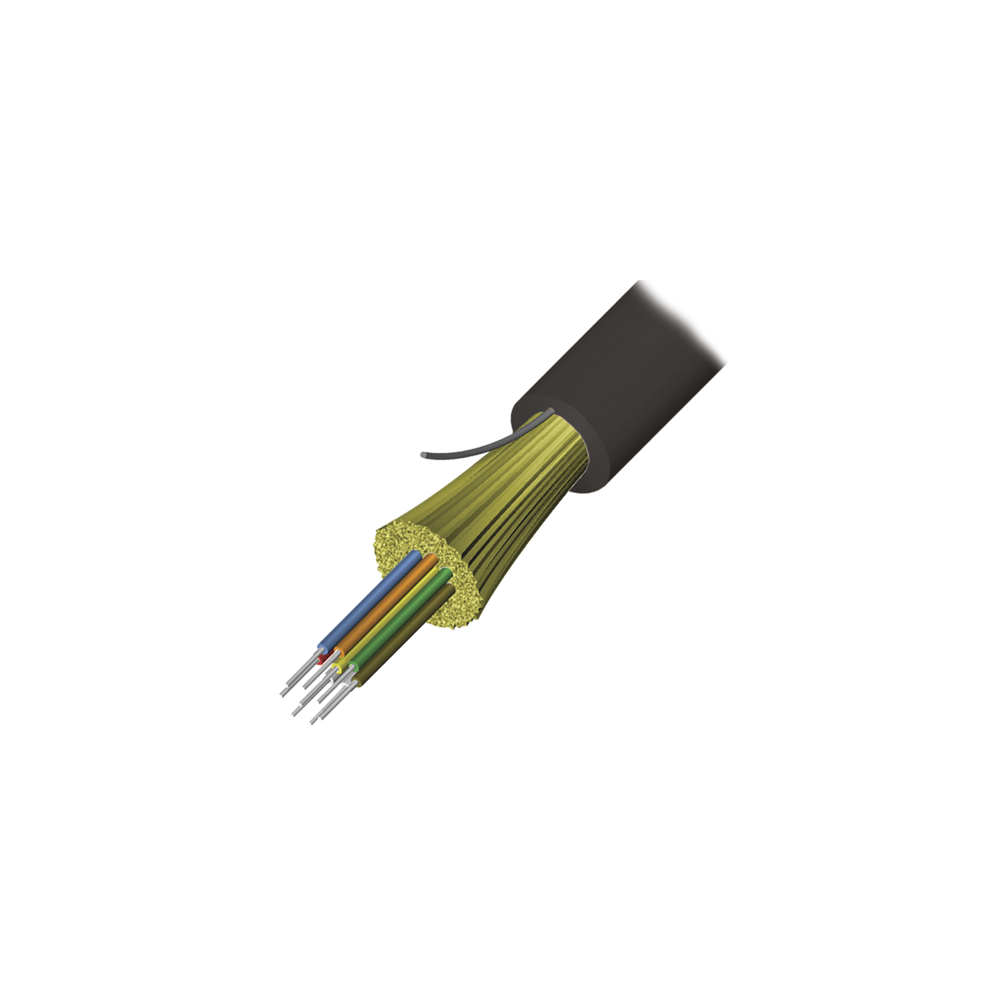9GD8P006D-E201A Cable de Fibra Óptica de 6 hilos, Interior/Exterior, Tight Buffer, No Conductiva (Dielectrica), Plenum, Monomodo OS2, 1 Metro