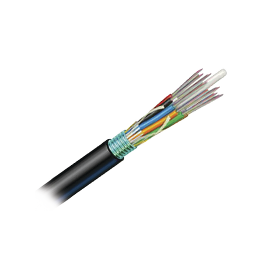 9PE8C012G-E201A Cable de Fibra Óptica de 12 hilos, OSP (Planta Externa), No Armada, Gel, MDPE (Polietileno de media densidad), Monomodo OS2, 1 Metro