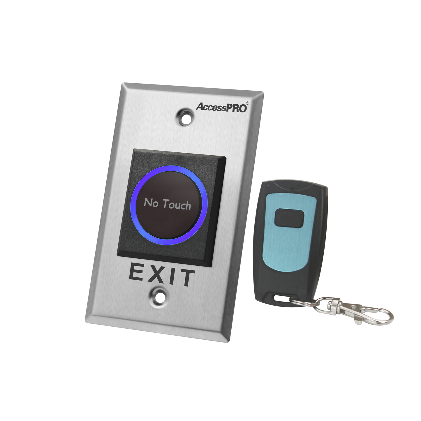 ACCESK1LTR - Botón de Salida sin Contacto con Control Remoto / Iluminación LED / Distancia de Detección Touch Ajustable